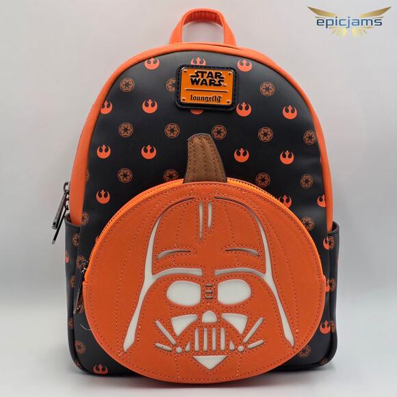 Loungefly Star Wars Darth Vader Glow-in-the-Dark Jack-o-Lantern Backpack Set New main image 9